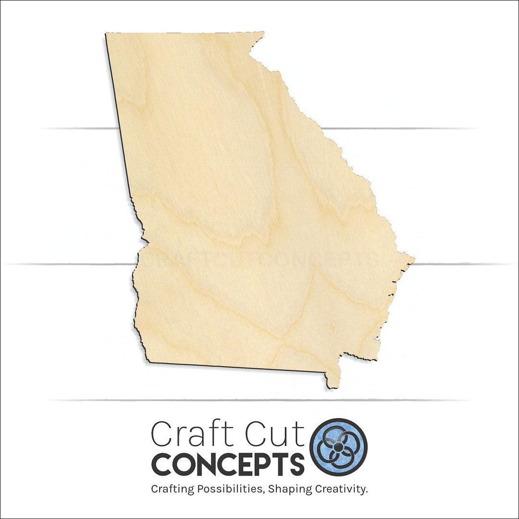 Craft Cut Concepts Logo under a wood State - Georgia craft shape and blank