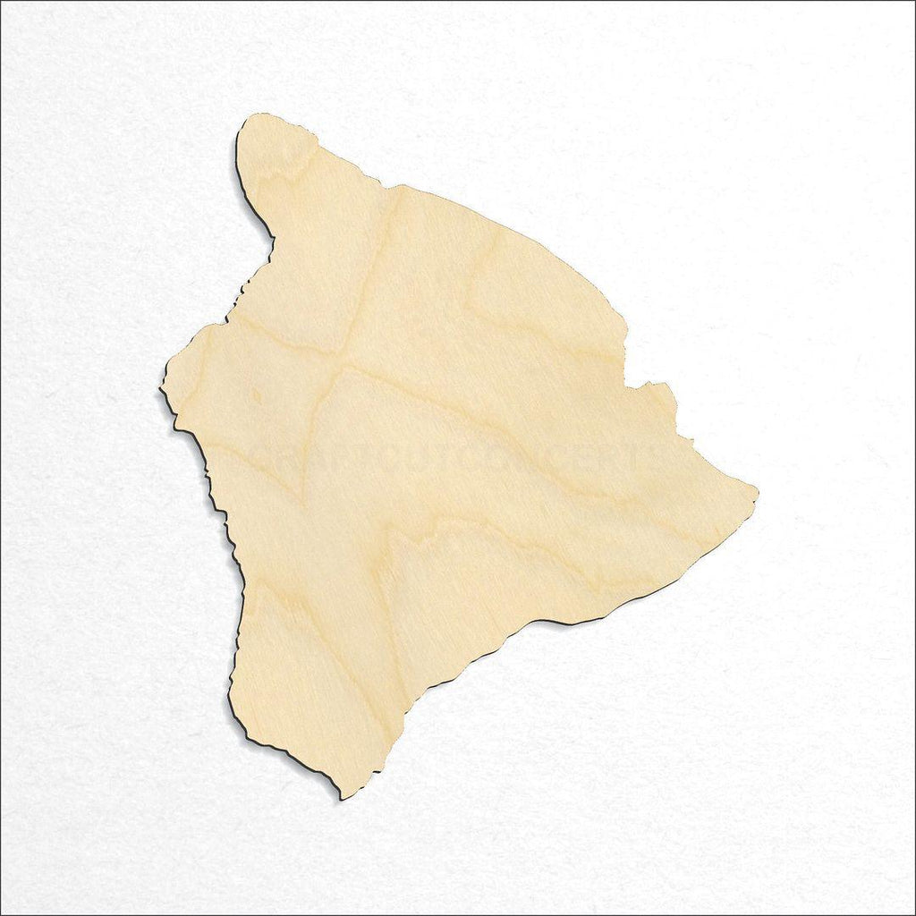 Wooden State - Hawaiin island Big Island craft shape available in sizes of 1 inch and up