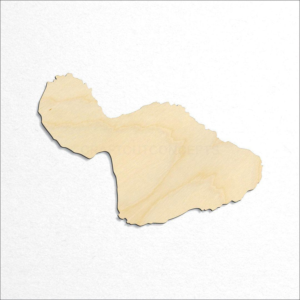 Wooden State - Hawaiin island Maui craft shape available in sizes of 1 inch and up