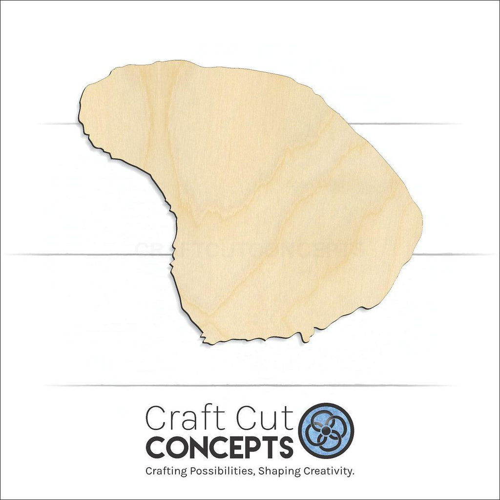 Craft Cut Concepts Logo under a wood State - Hawaiin island Lanai craft shape and blank