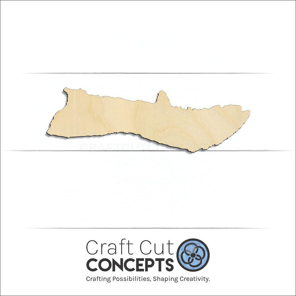 Craft Cut Concepts Logo under a wood State - Hawaiin island Molokai craft shape and blank