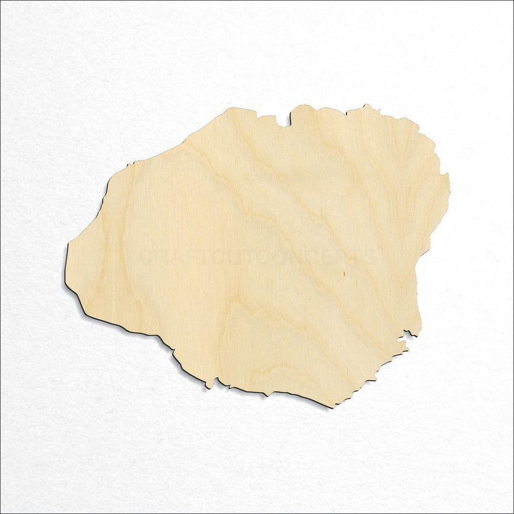 Wooden State - Hawaiin island Kauai craft shape available in sizes of 1 inch and up