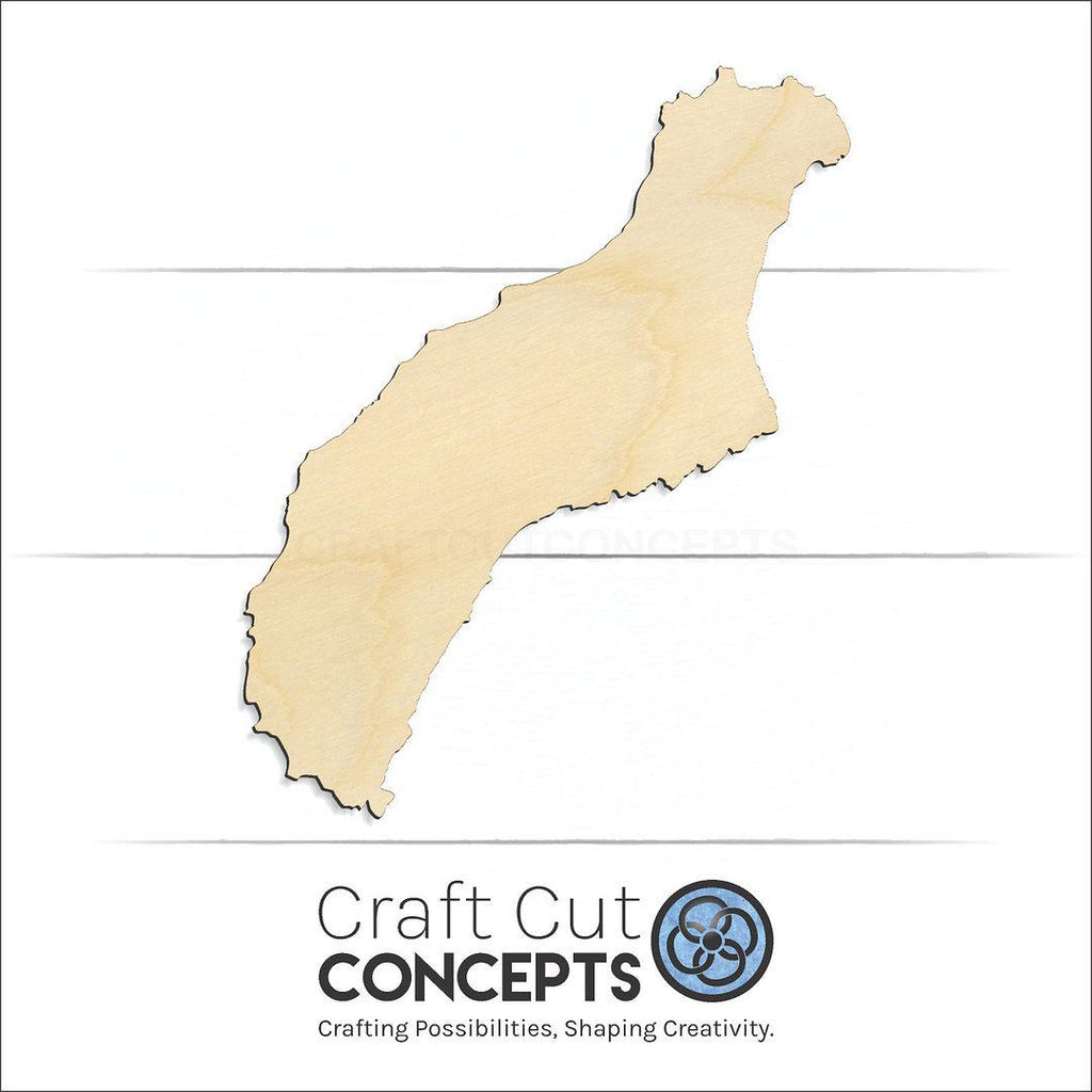 Craft Cut Concepts Logo under a wood State - Hawaiin island Niihau craft shape and blank