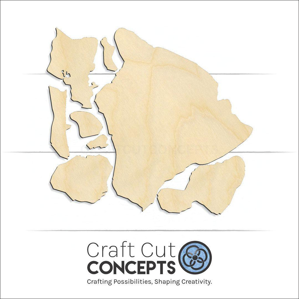 Craft Cut Concepts Logo under a wood State - Hawaii SET craft shape and blank