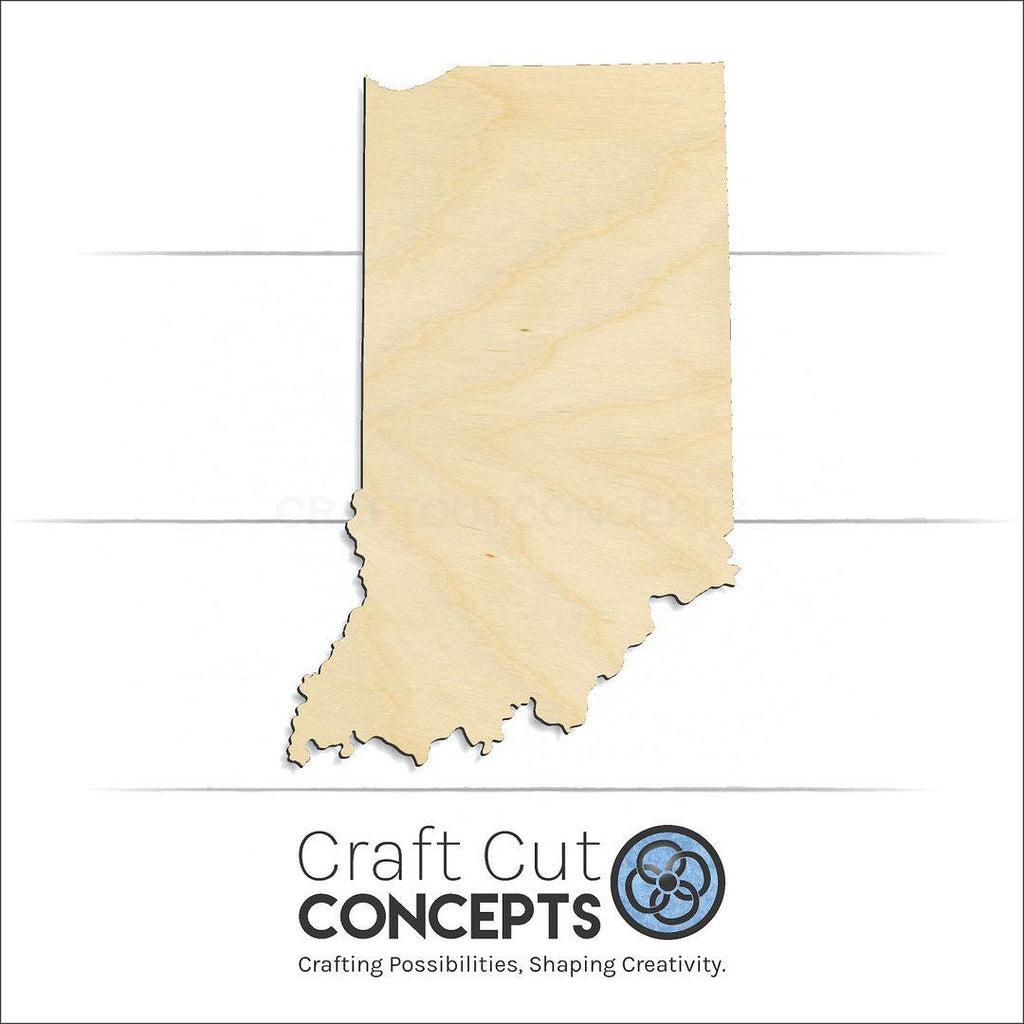 Craft Cut Concepts Logo under a wood State - Indiana craft shape and blank