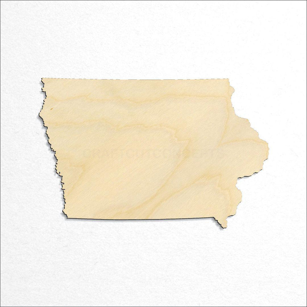 Wooden State - Iowa craft shape available in sizes of 1 inch and up