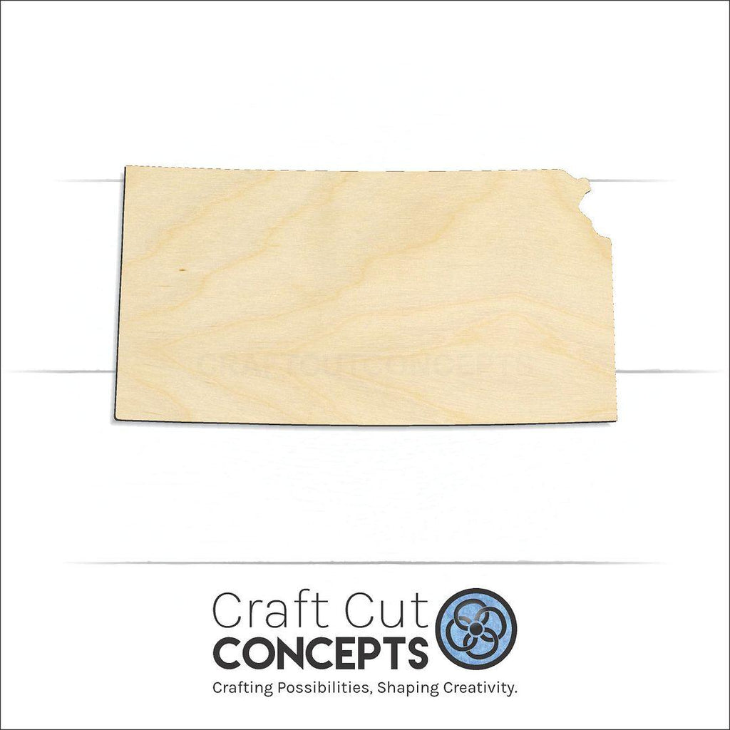 Craft Cut Concepts Logo under a wood State - Kansas CRAFTY craft shape and blank