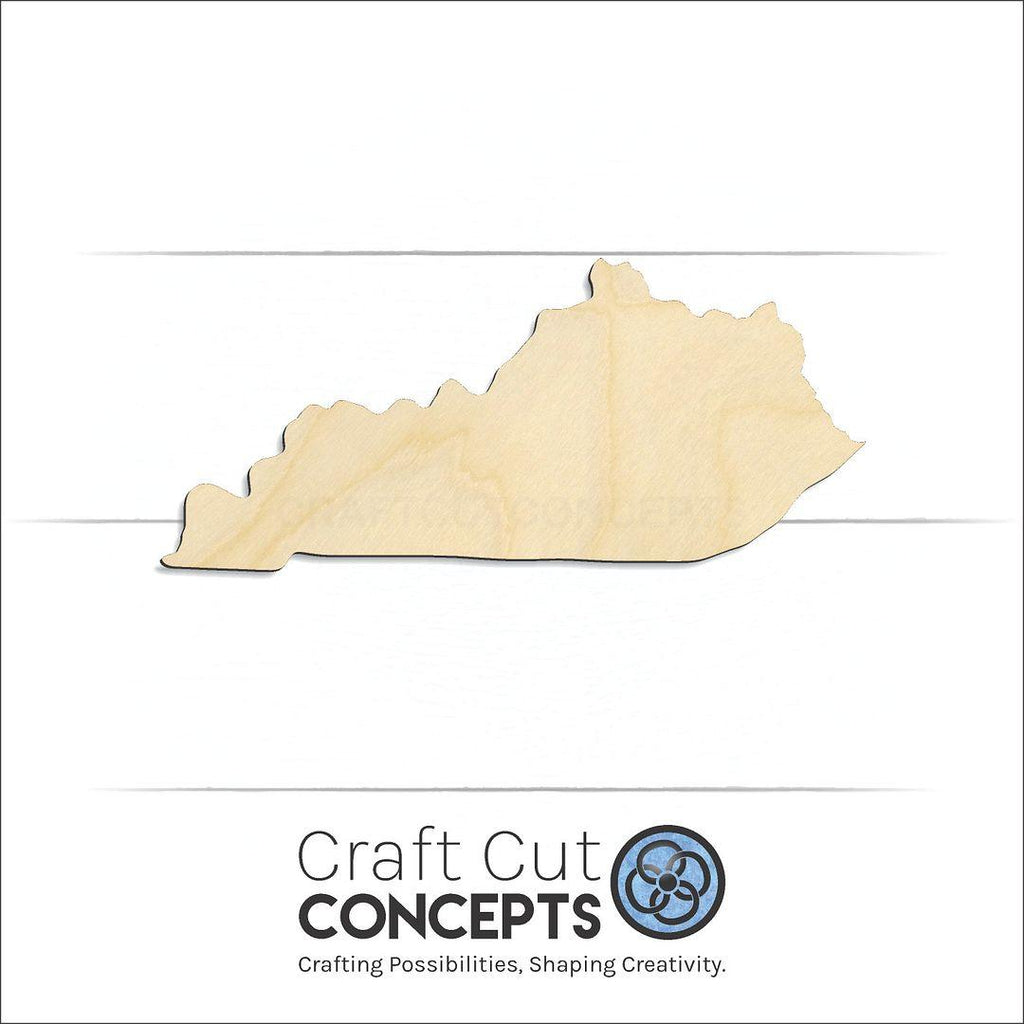 Craft Cut Concepts Logo under a wood State - Kentucky CRAFTY craft shape and blank