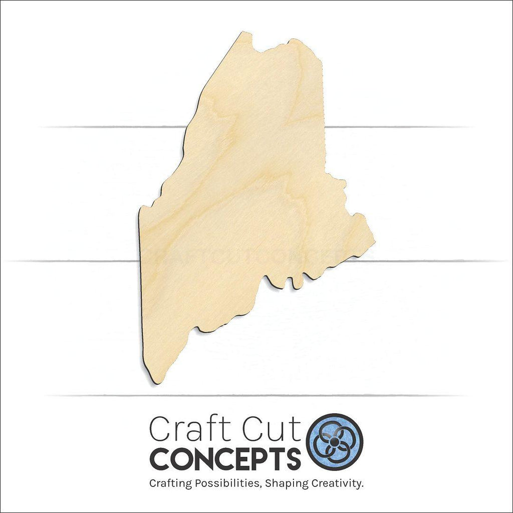 Craft Cut Concepts Logo under a wood State - Maine CRAFTY craft shape and blank