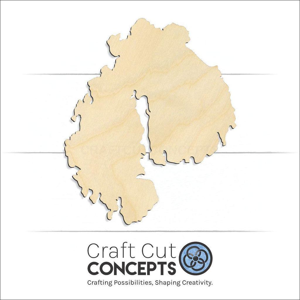 Craft Cut Concepts Logo under a wood State - Maine Mount Desert Island  craft shape and blank