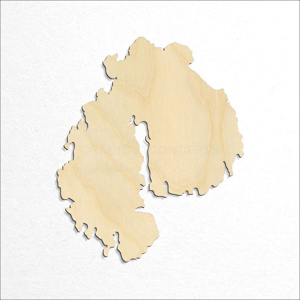 Wooden State - Maine Mount Desert Island  craft shape available in sizes of 2 inch and up
