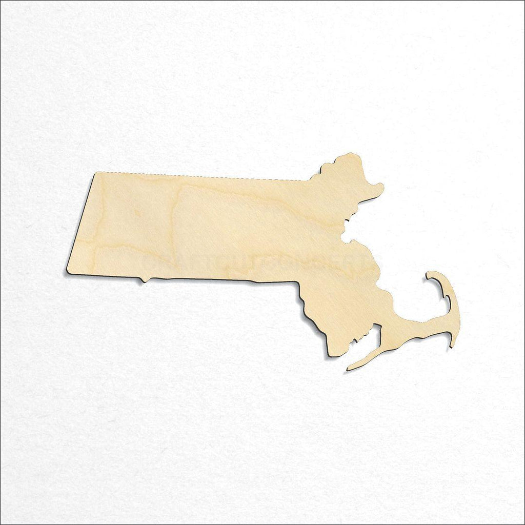 Wooden State - Massachusetts CRAFTY craft shape available in sizes of 1 inch and up
