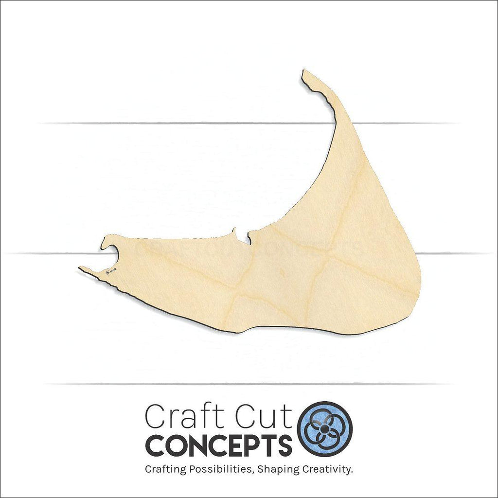 Craft Cut Concepts Logo under a wood State - Massachusetts Nantucket craft shape and blank