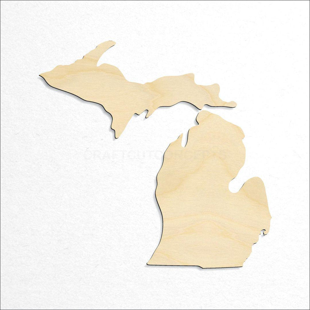 Wooden State - Michigan CRAFTY craft shape available in sizes of 2 inch and up
