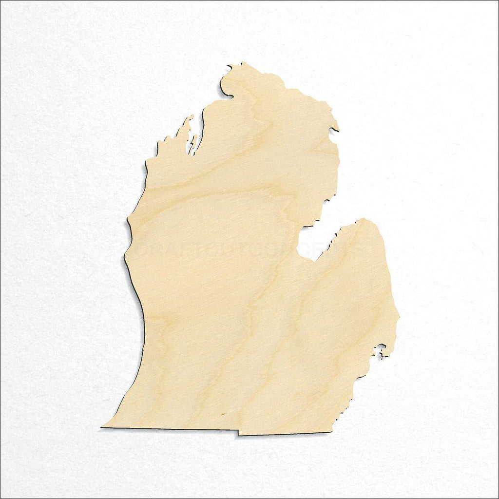 Wooden State - Michigan LP craft shape available in sizes of 3 inch and up