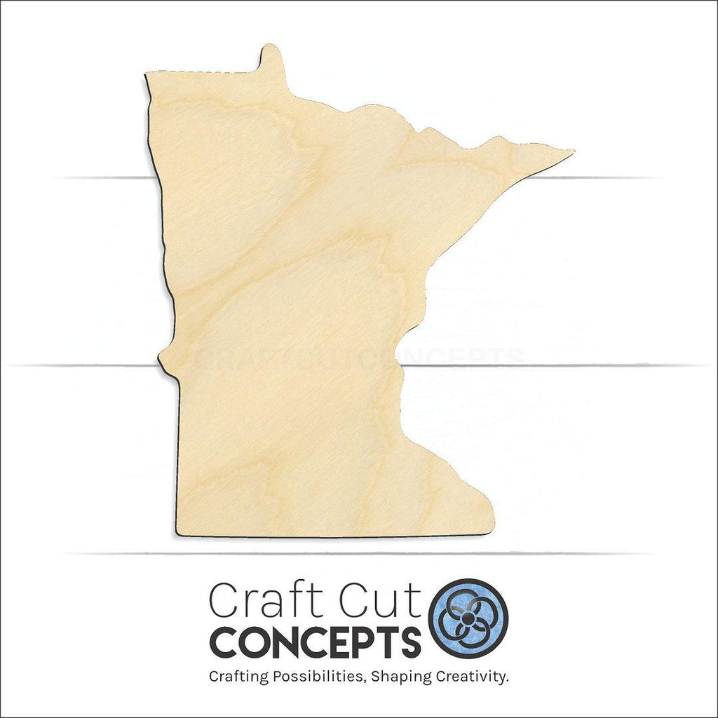 Craft Cut Concepts Logo under a wood State - Minnesota CRAFTY craft shape and blank