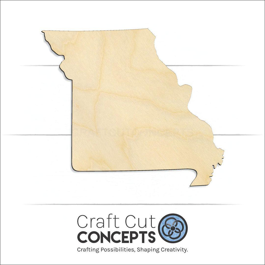 Craft Cut Concepts Logo under a wood State - Missouri CRAFTY craft shape and blank