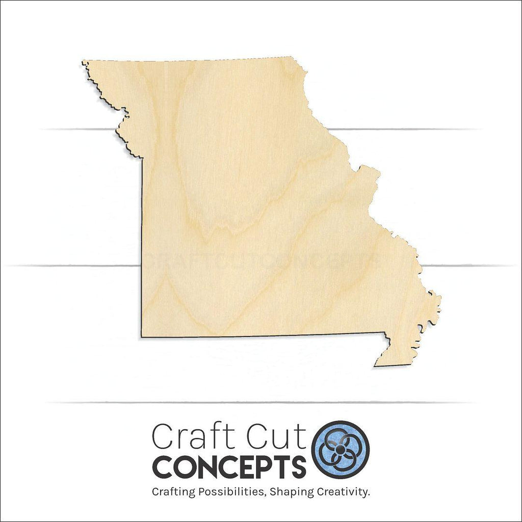 Craft Cut Concepts Logo under a wood State - Missouri craft shape and blank