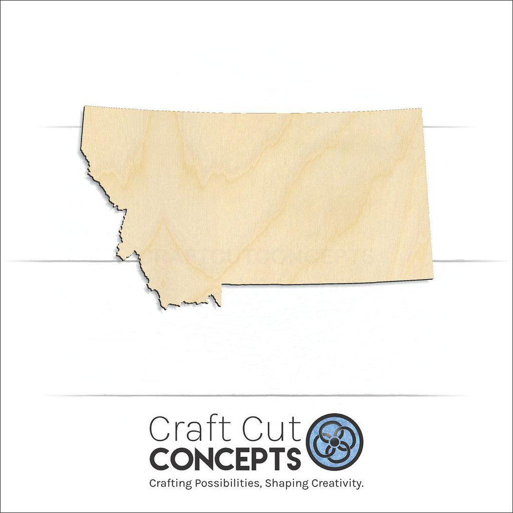 Craft Cut Concepts Logo under a wood State - Montana craft shape and blank