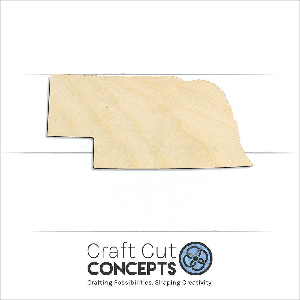 Craft Cut Concepts Logo under a wood State - Nebraska CRAFTY craft shape and blank