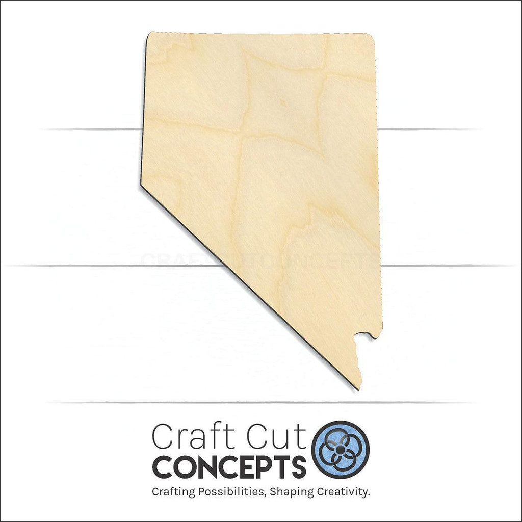 Craft Cut Concepts Logo under a wood State - Nevada CRAFTY craft shape and blank