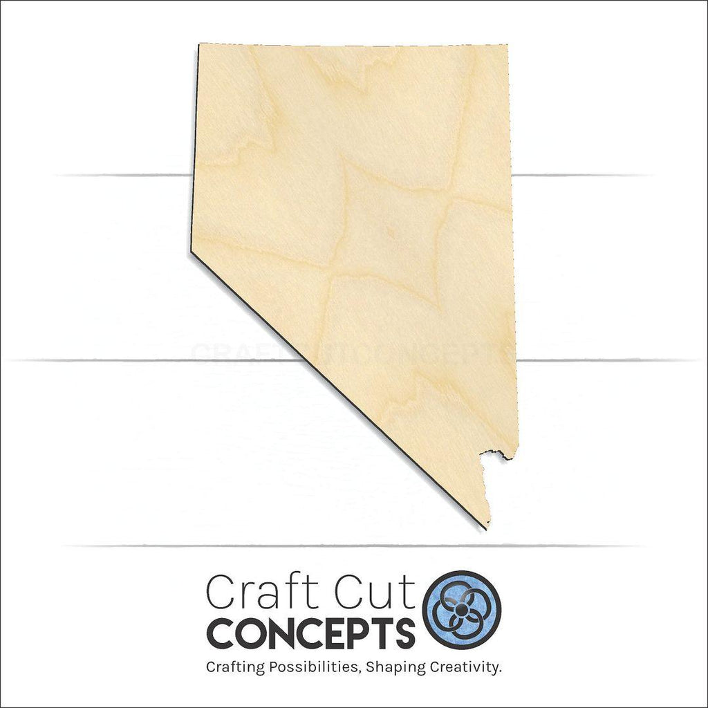 Craft Cut Concepts Logo under a wood State - Nevada craft shape and blank