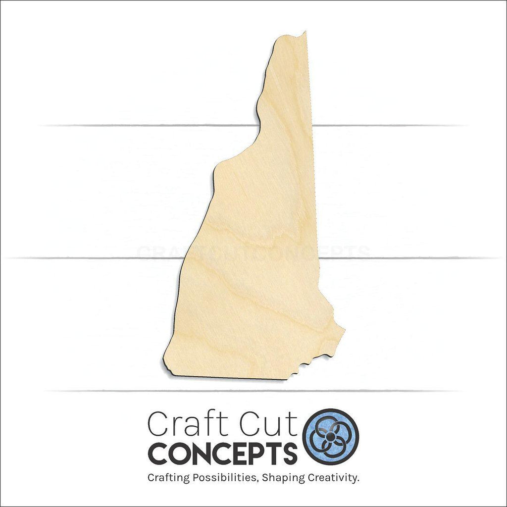 Craft Cut Concepts Logo under a wood State - New Hampshire CRAFTY craft shape and blank