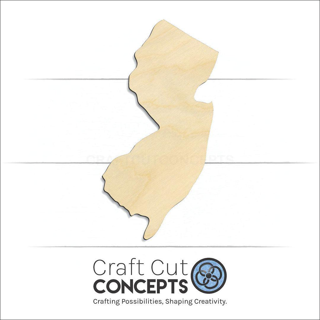 Craft Cut Concepts Logo under a wood State - New Jersey CRAFTY craft shape and blank