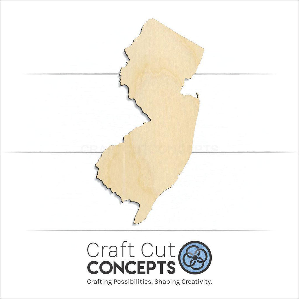 Craft Cut Concepts Logo under a wood State - New Jersey craft shape and blank