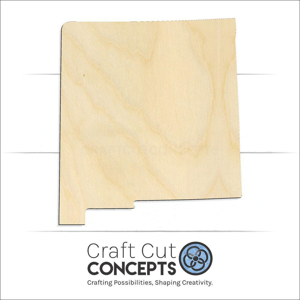 Craft Cut Concepts Logo under a wood State - New Mexico CRAFTY craft shape and blank