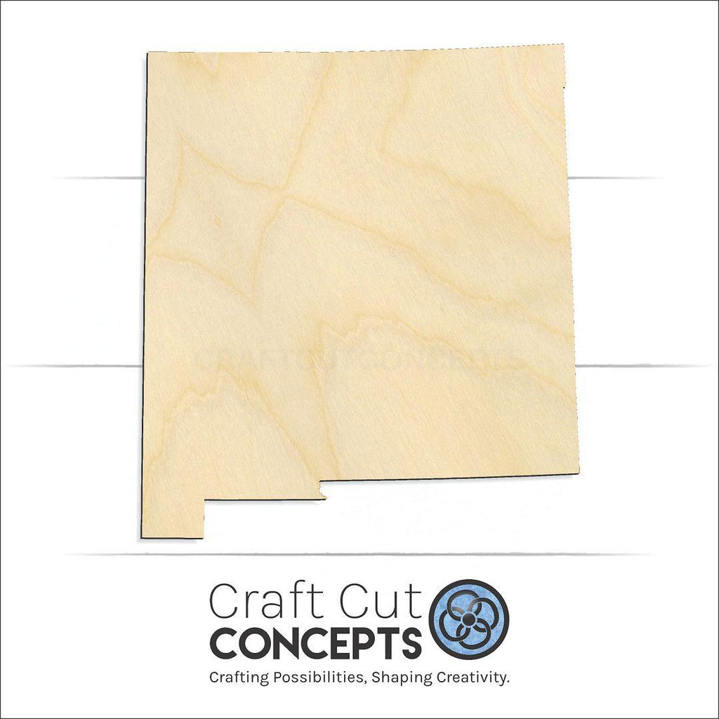 Craft Cut Concepts Logo under a wood State - New Mexico craft shape and blank