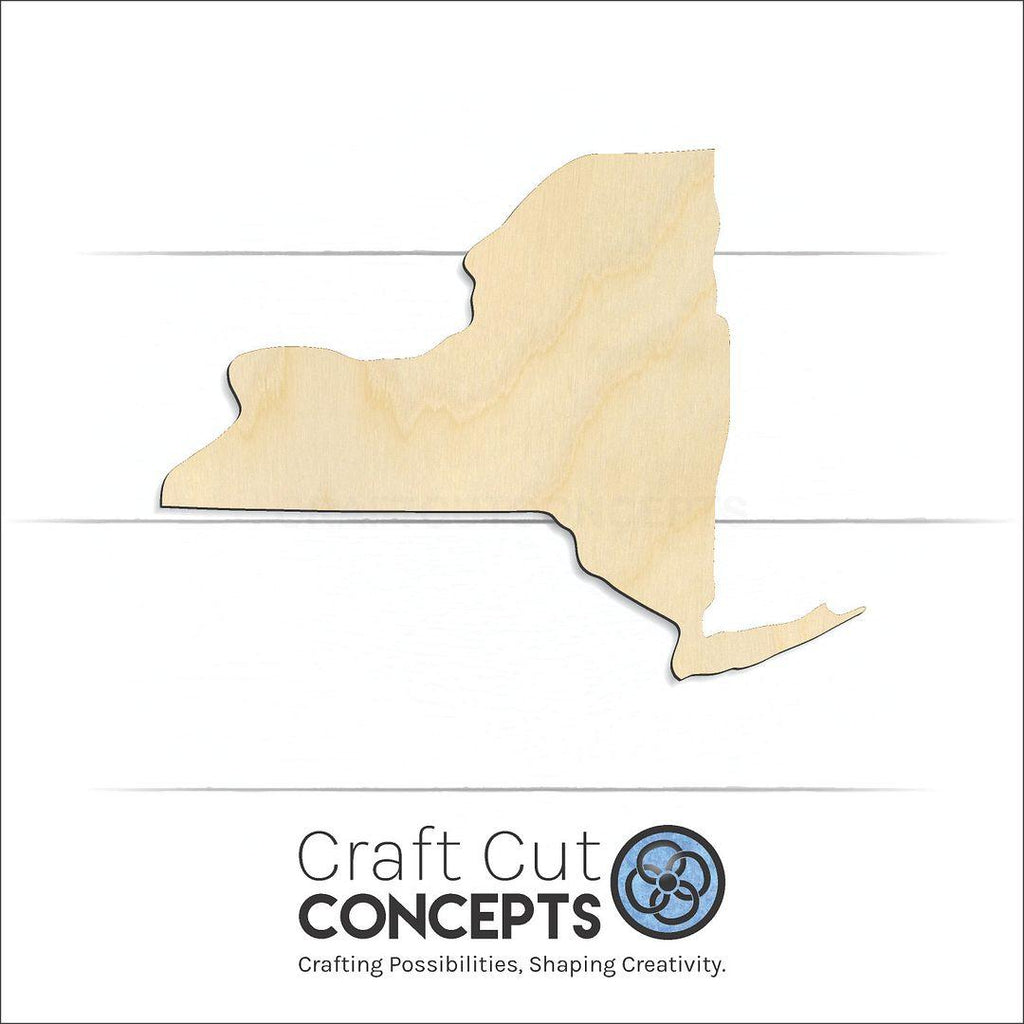 Craft Cut Concepts Logo under a wood State - New York CRAFTY craft shape and blank