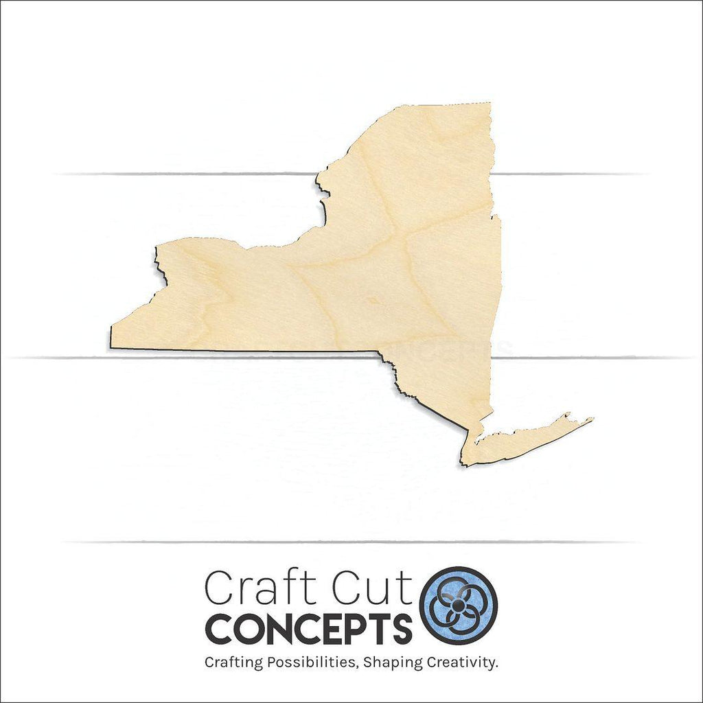 Craft Cut Concepts Logo under a wood State - New York craft shape and blank