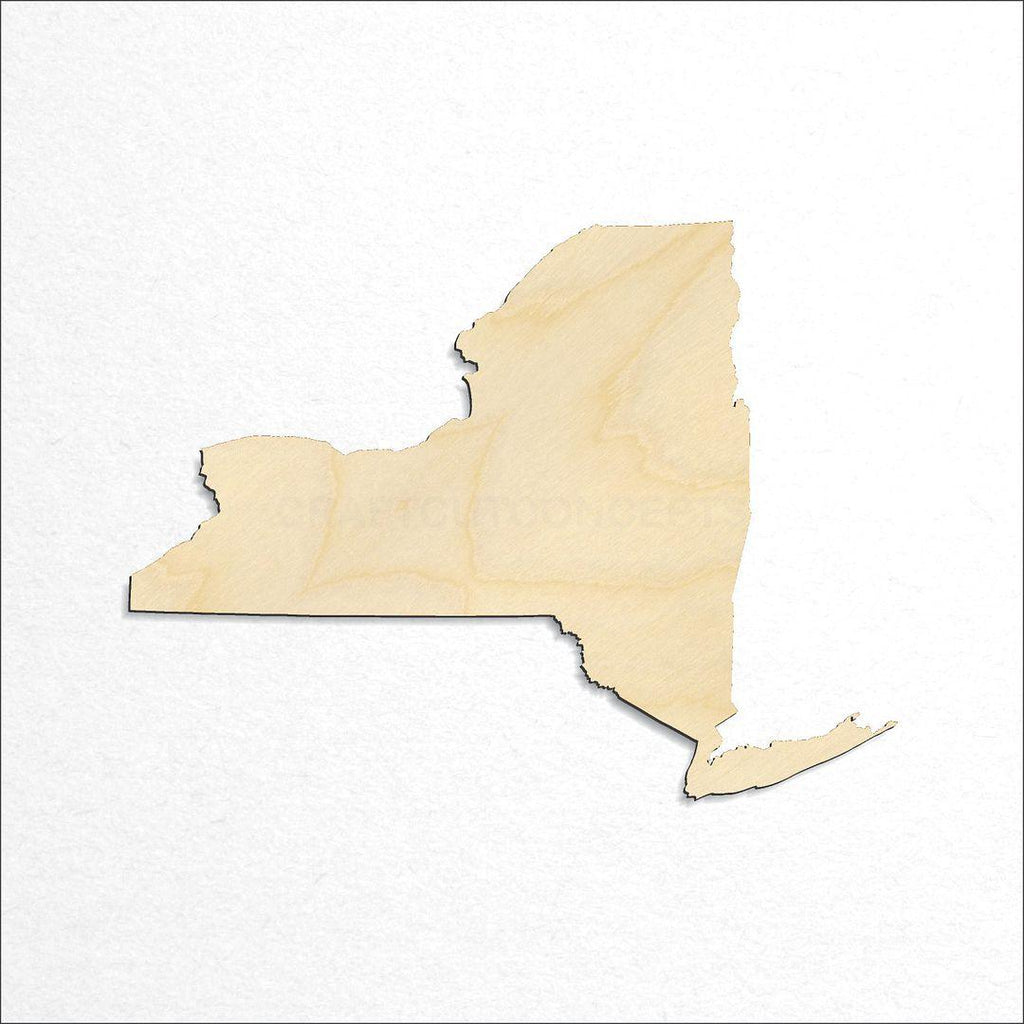 Wooden State - New York craft shape available in sizes of 3 inch and up