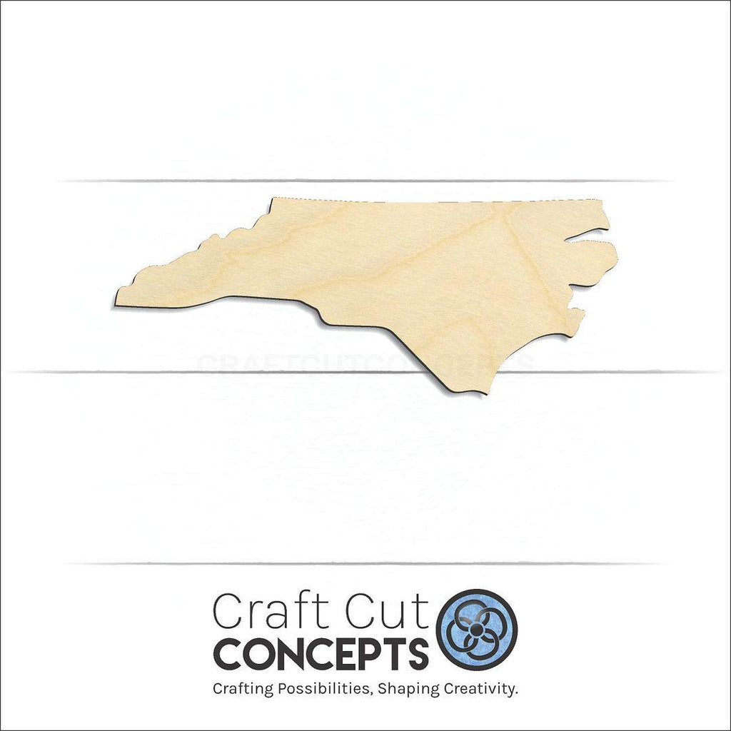 Craft Cut Concepts Logo under a wood State - North Carolina CRAFTY craft shape and blank