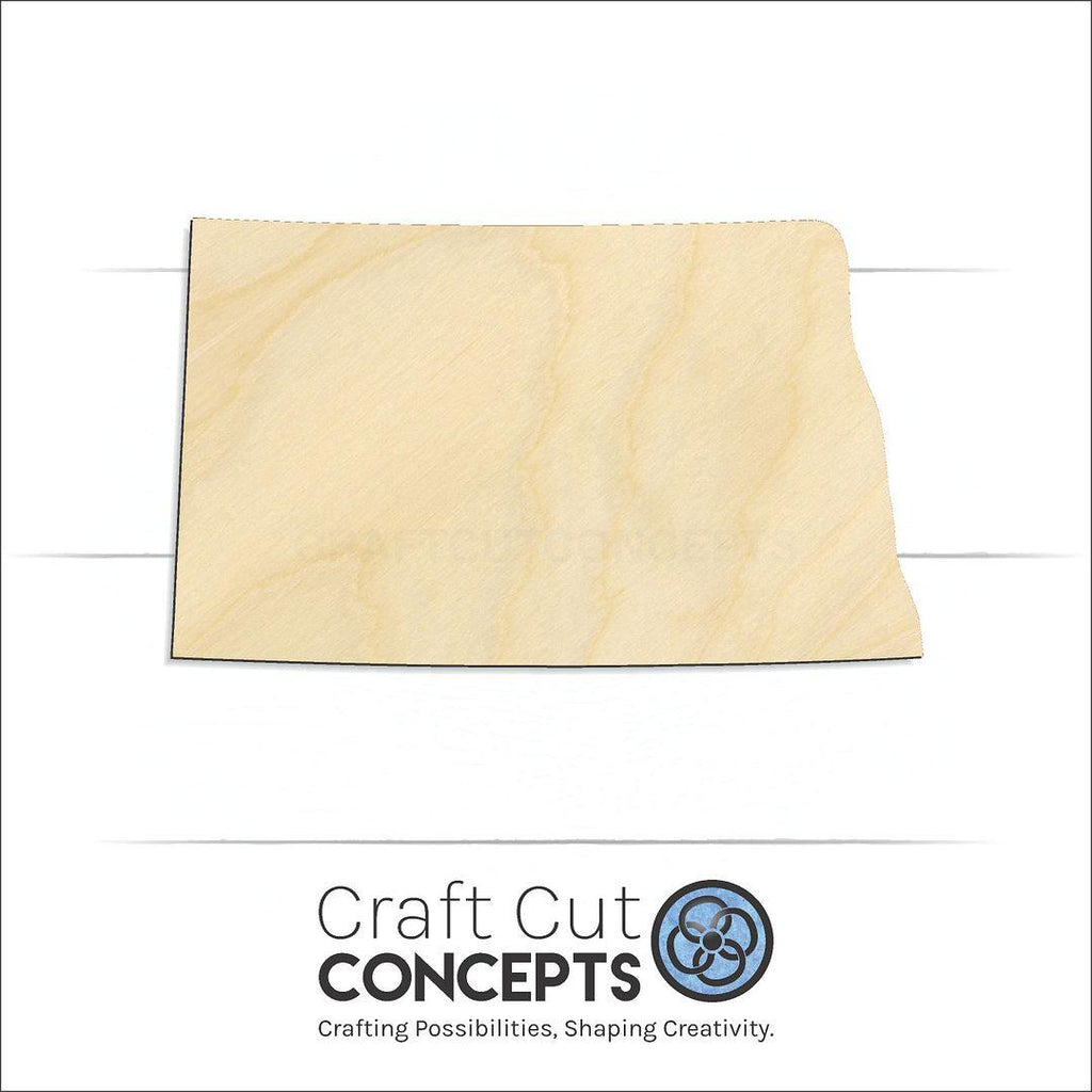 Craft Cut Concepts Logo under a wood State - North Dakota CRAFTY craft shape and blank