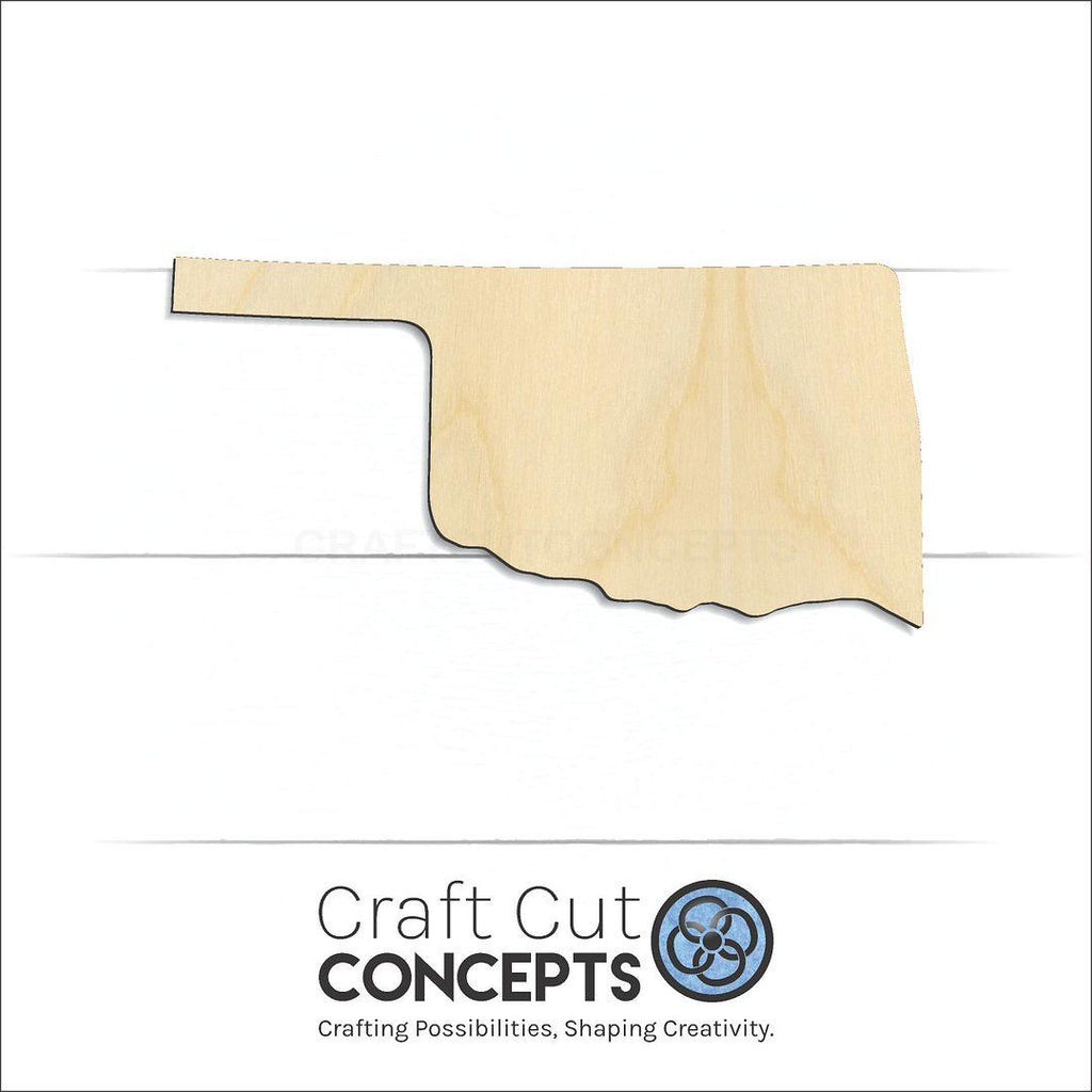 Craft Cut Concepts Logo under a wood State - Oklahoma CRAFTY craft shape and blank