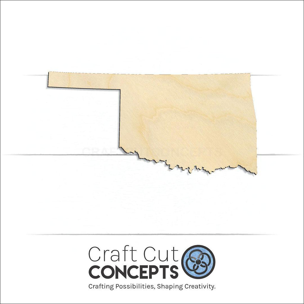 Craft Cut Concepts Logo under a wood State - Oklahoma craft shape and blank