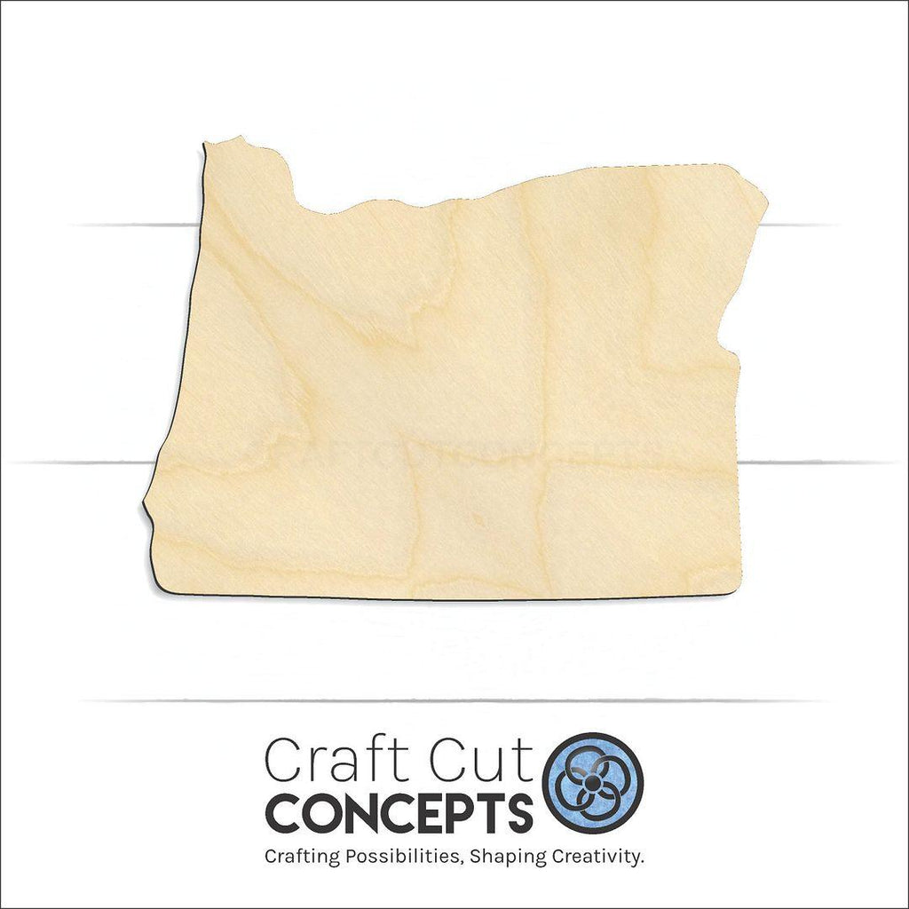 Craft Cut Concepts Logo under a wood State - Oregon CRAFTY craft shape and blank