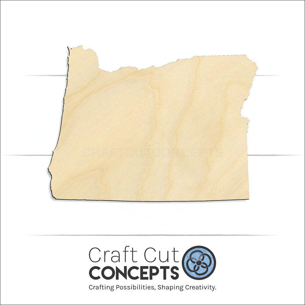 Craft Cut Concepts Logo under a wood State - Oregon craft shape and blank