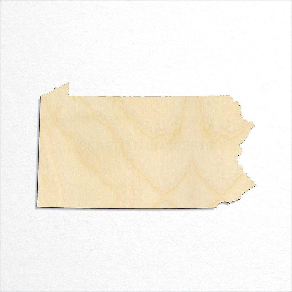 Wooden State - Pennsylvania craft shape available in sizes of 1 inch and up