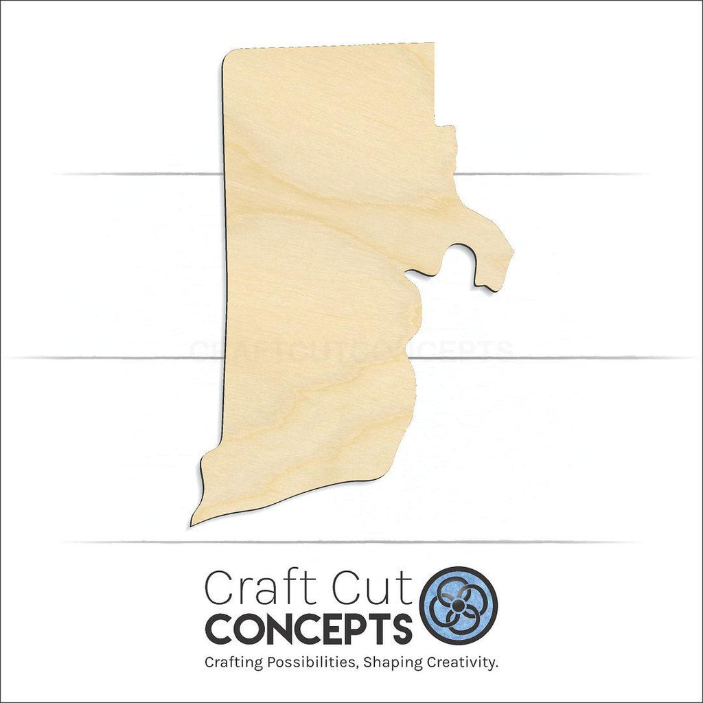 Craft Cut Concepts Logo under a wood State - Rhode Island CRAFTY craft shape and blank