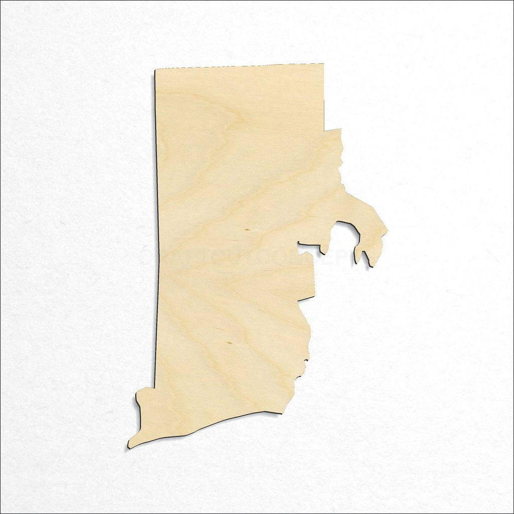 Wooden State - Rhode Island craft shape available in sizes of 2 inch and up