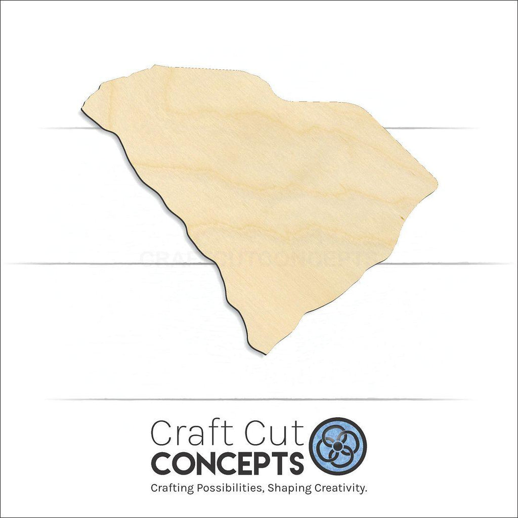 Craft Cut Concepts Logo under a wood State - South Carolina CRAFTY craft shape and blank