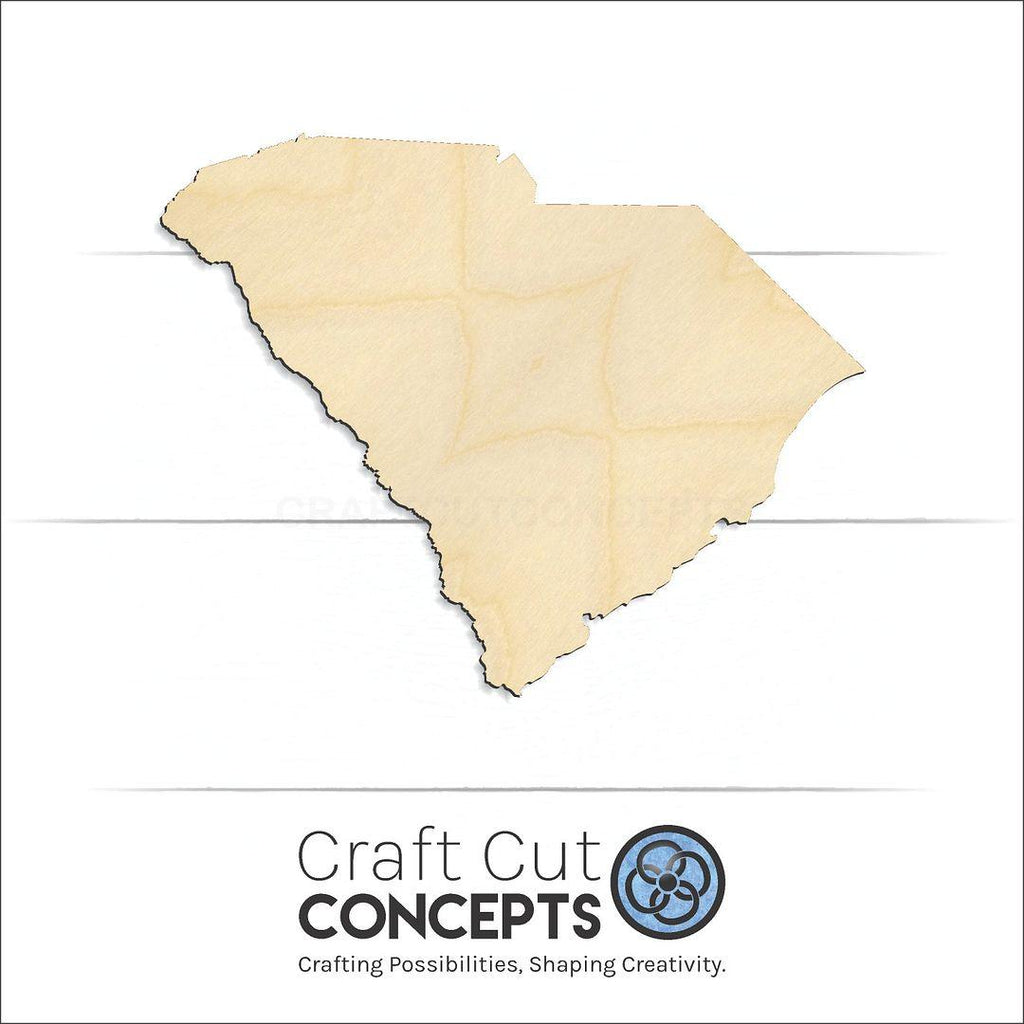 Craft Cut Concepts Logo under a wood State - South Carolina craft shape and blank