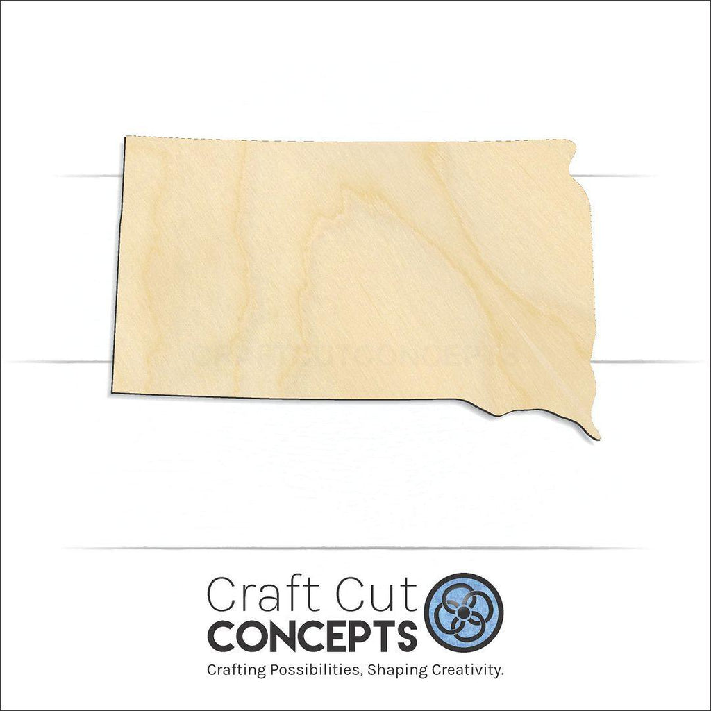 Craft Cut Concepts Logo under a wood State - South Dakota CRAFTY craft shape and blank