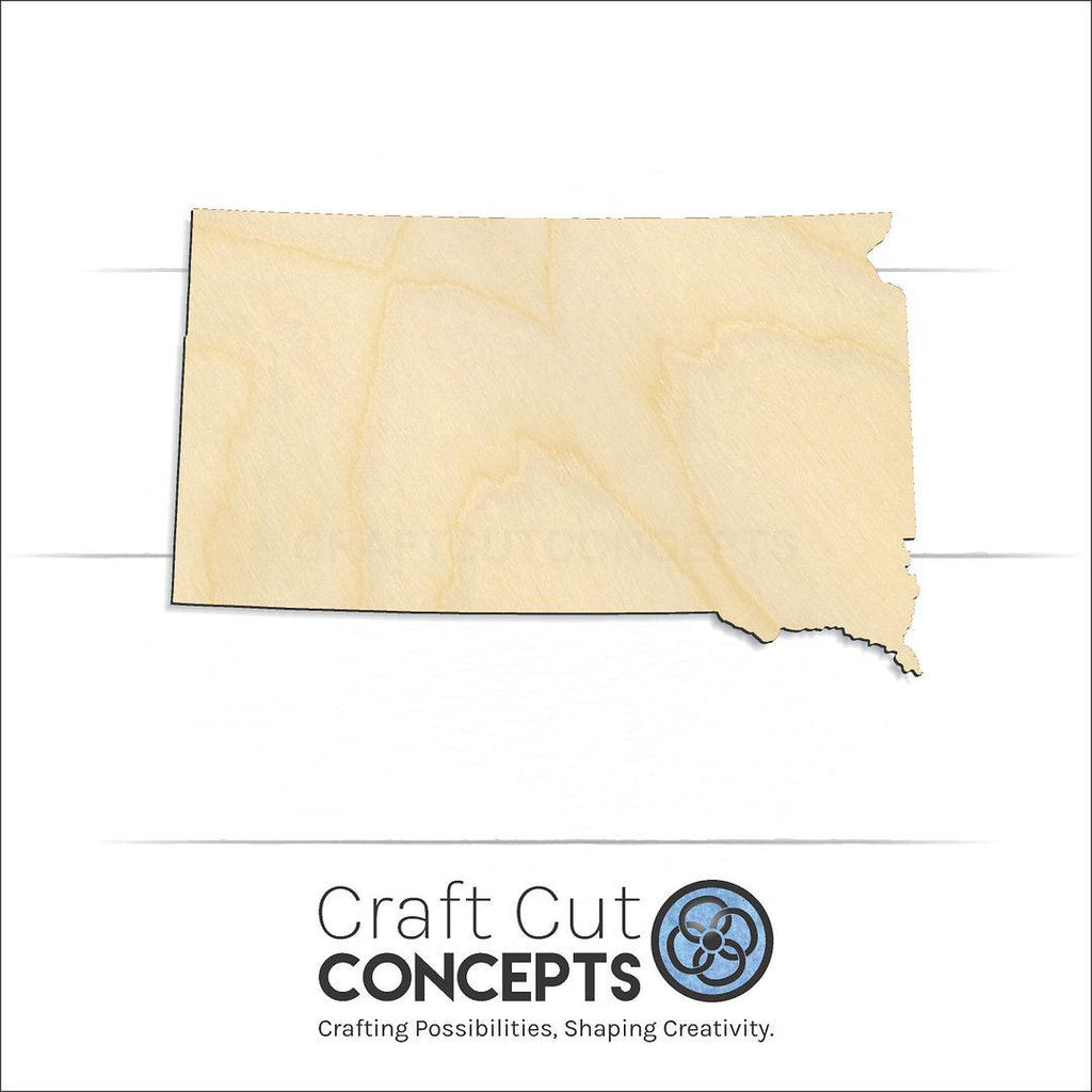 Craft Cut Concepts Logo under a wood State - South Dakota craft shape and blank