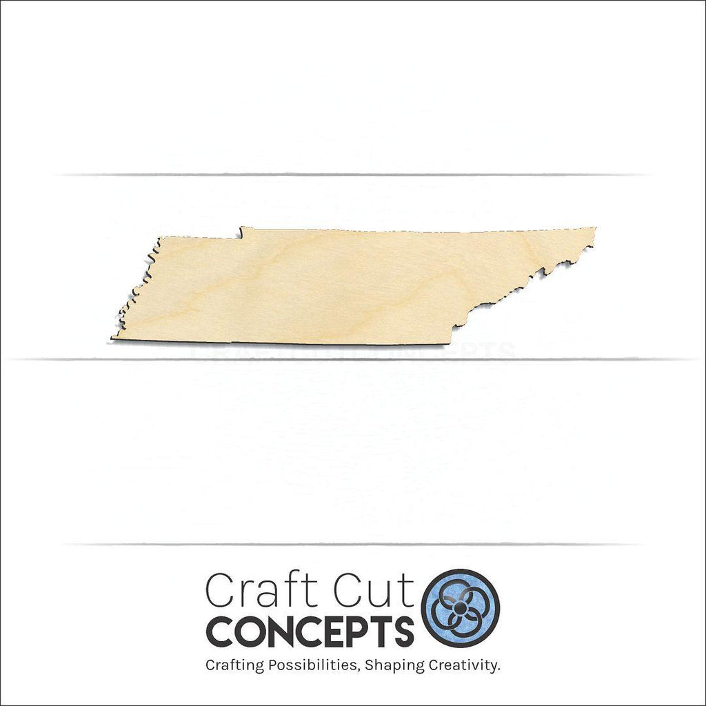Craft Cut Concepts Logo under a wood State - Tennessee craft shape and blank