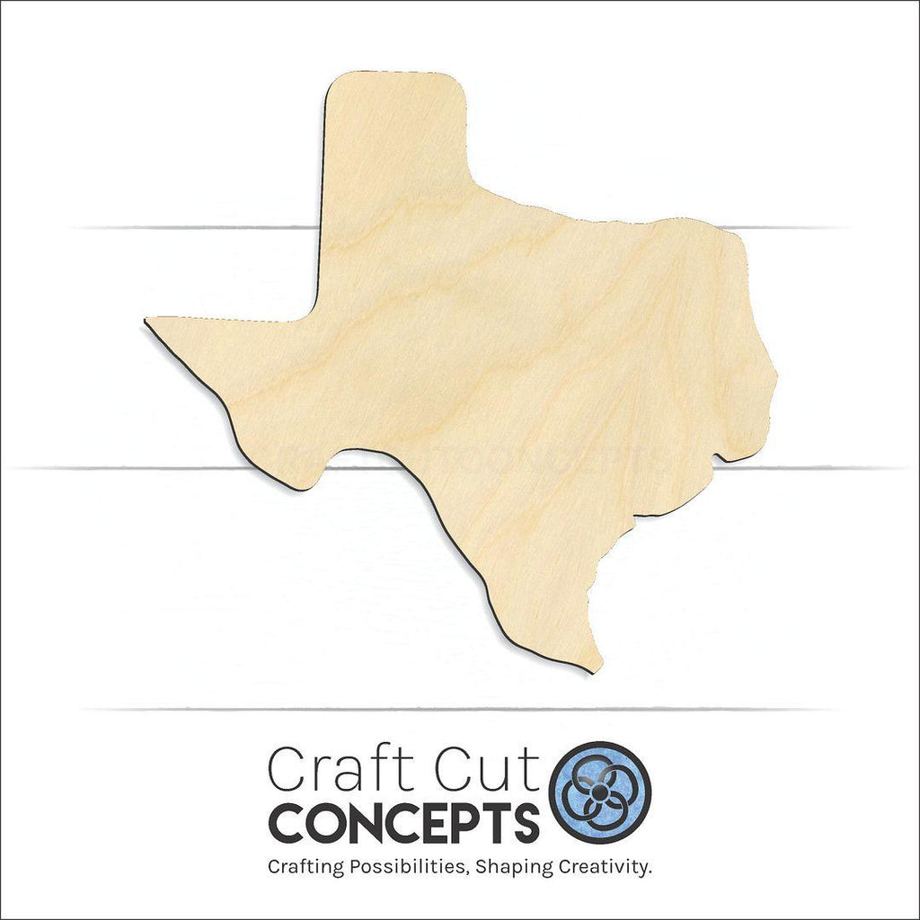 Craft Cut Concepts Logo under a wood State - Texas CRAFTY craft shape and blank