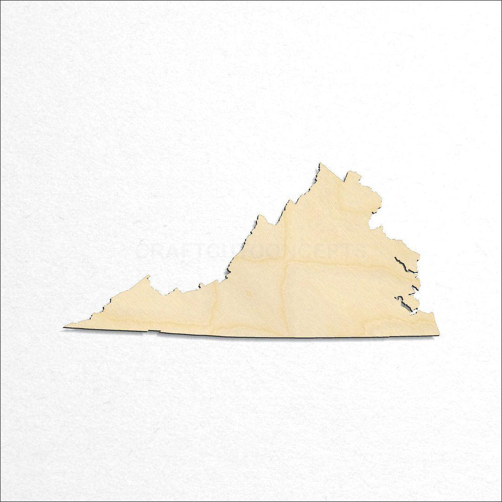 Wooden State - Virginia craft shape available in sizes of 2 inch and up
